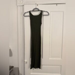 Italian Green Sleeveless Maxi Dress